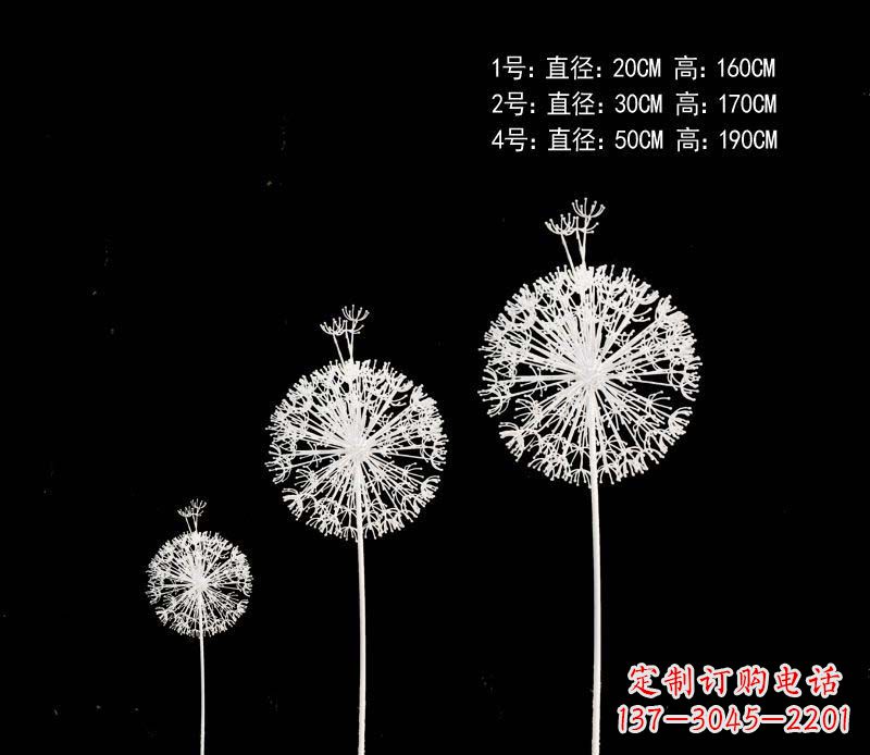 常州精美不锈钢铁艺蒲公英雕塑