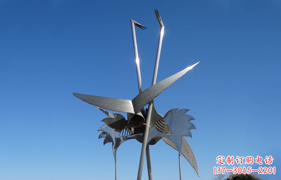 常州不锈钢鸵鸟抽象动物雕塑