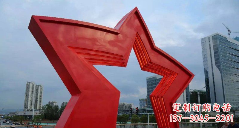 常州不锈钢五角星拱门广场景观雕塑