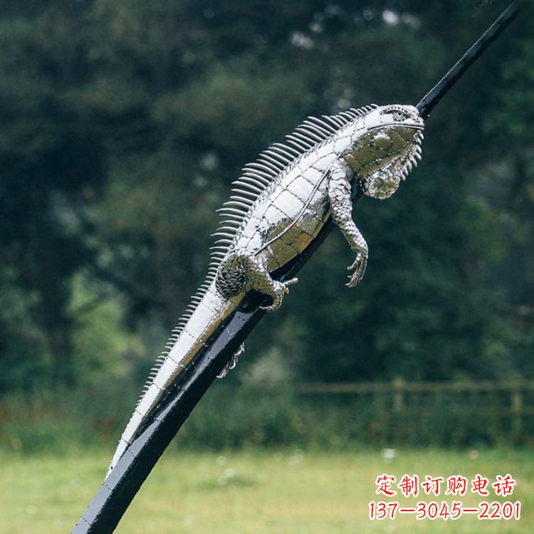 常州不锈钢蜥蜴雕塑摆件