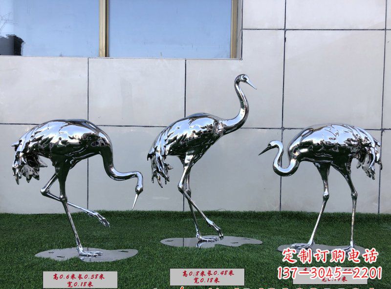 常州不锈钢仙鹤雕塑222