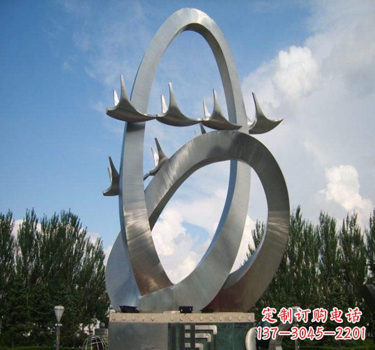 常州大雁飞翔——不锈钢现代大雁雕塑