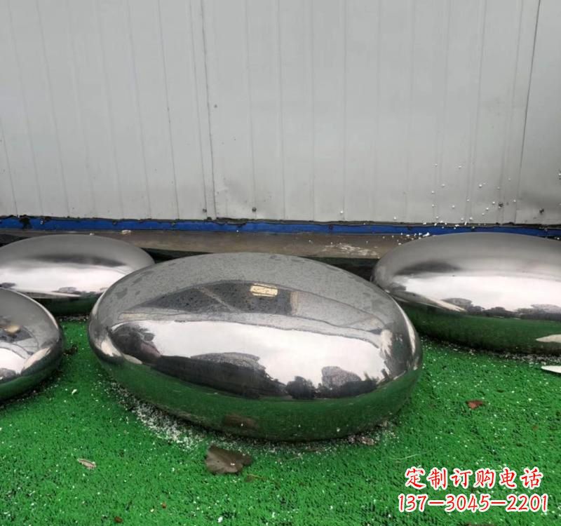 常州不锈钢现代艺术鹅卵石雕塑