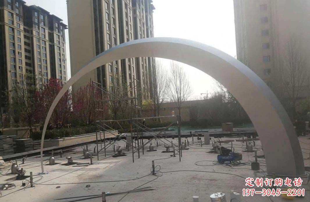 常州不锈钢小区拱门雕塑美化环境