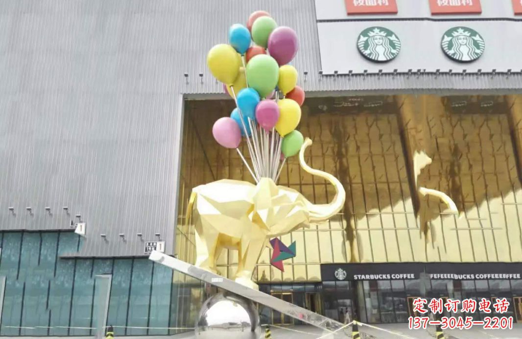 常州小象踩球不锈钢雕塑的魅力