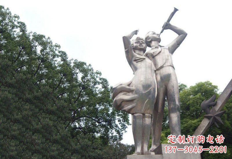常州不锈钢小学生雕塑