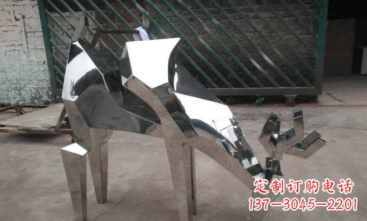 常州不锈钢小羊雕塑