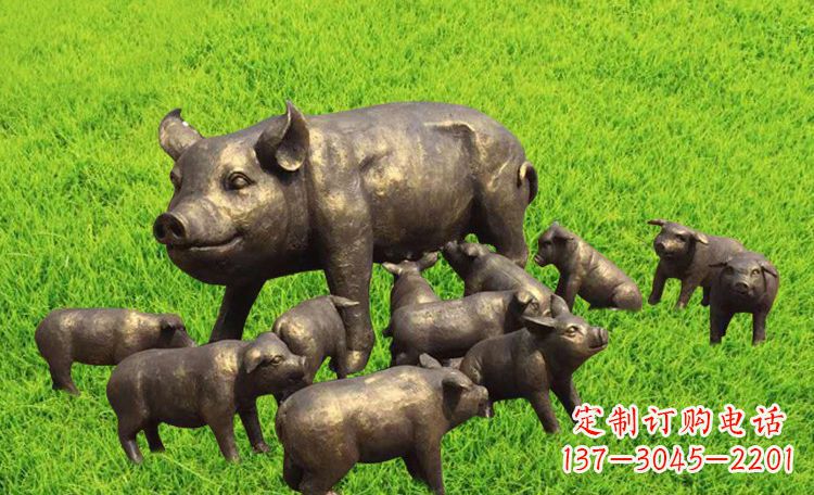 常州不锈钢小猪公园动物雕塑