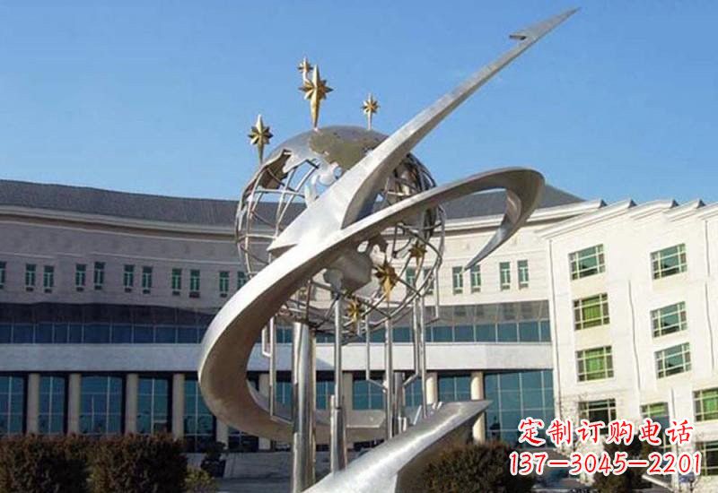 常州不锈钢校园地球雕塑