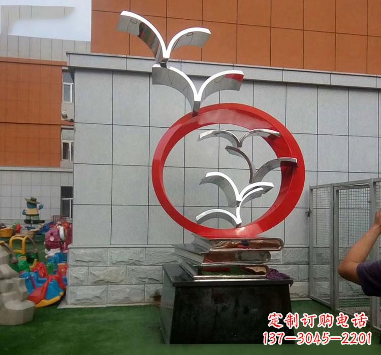 常州不锈钢校园雕刻书籍雕塑