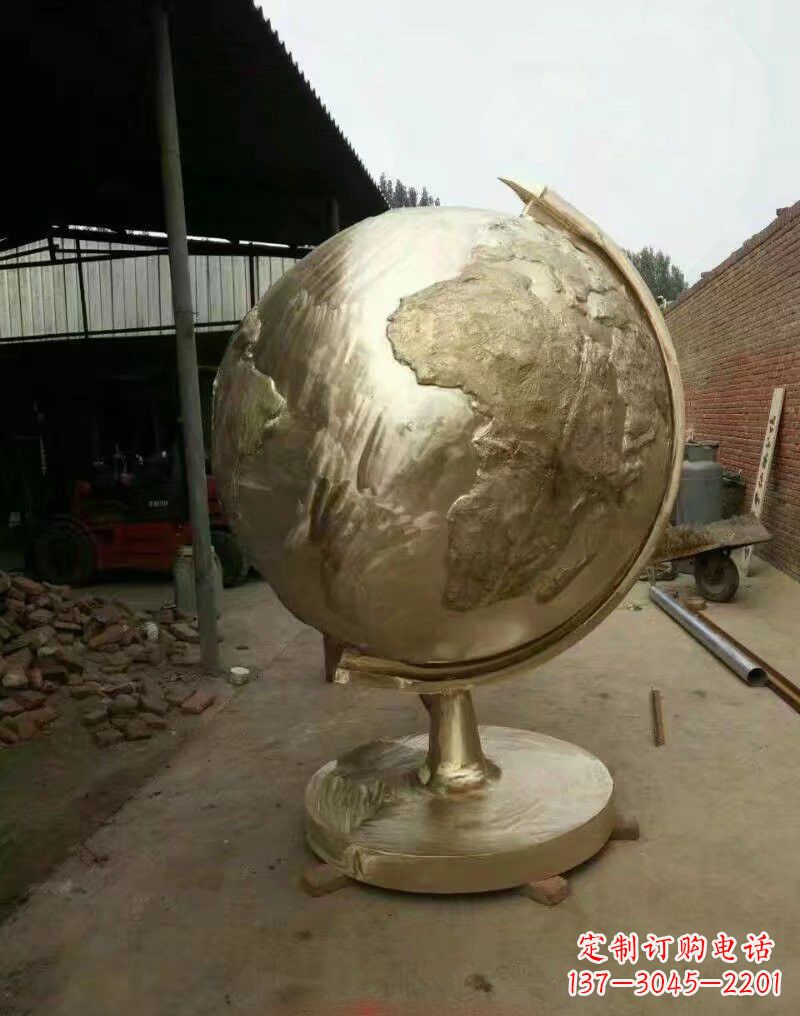 常州不锈钢地球仪雕塑象征地球家园