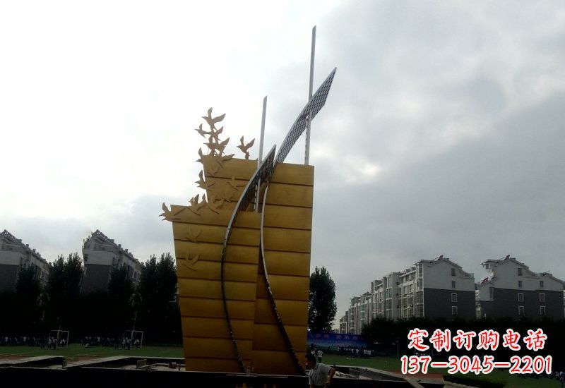 常州不锈钢校园帆船雕塑引领新时代
