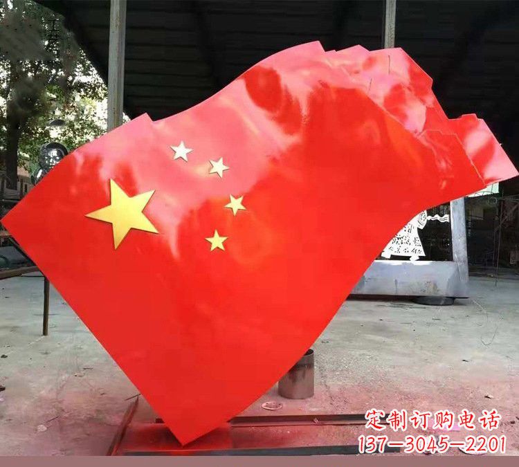 常州不锈钢校园五星红旗雕塑——传承红色基因，缅怀烈士