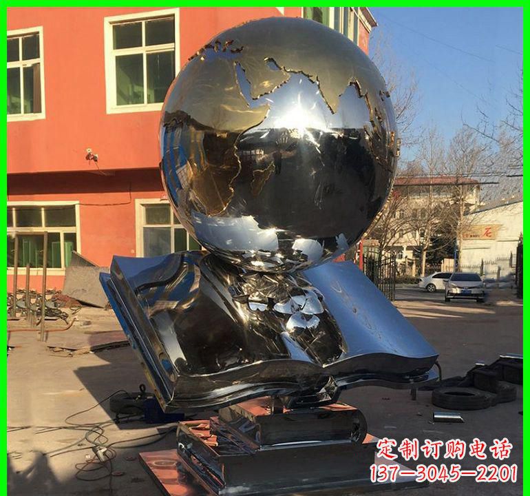 常州不锈钢学校艺术书籍雕塑