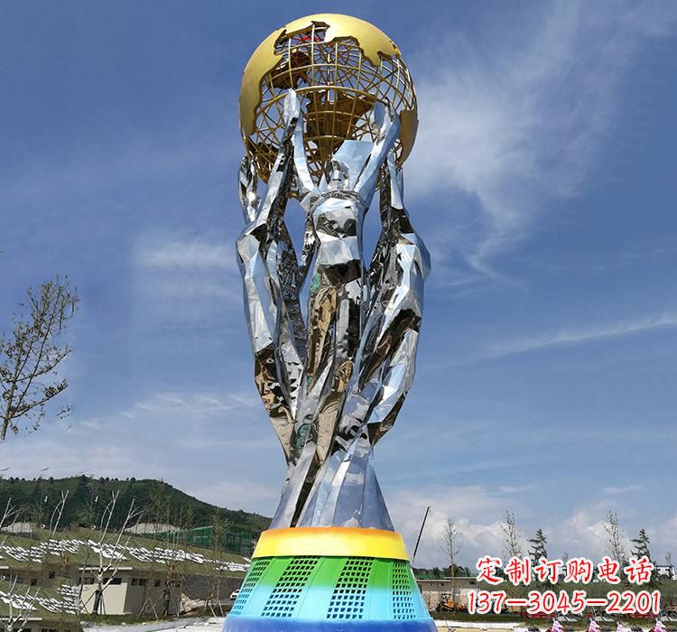 常州不锈钢艺术地球仪雕塑精美的艺术装置