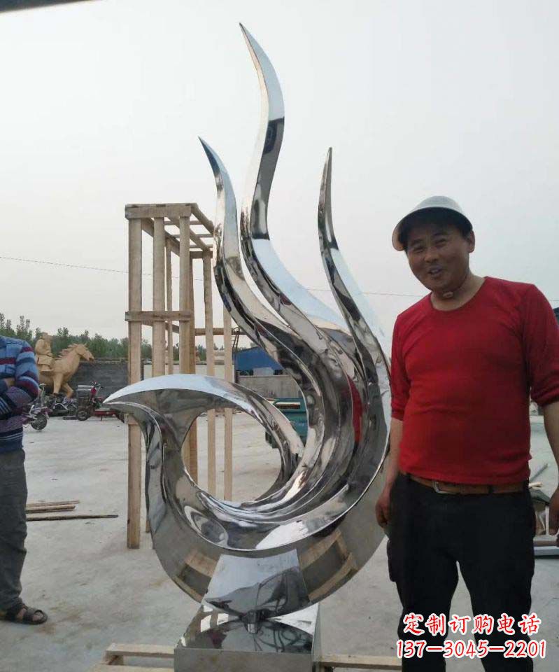 常州不锈钢艺术凤凰雕塑1