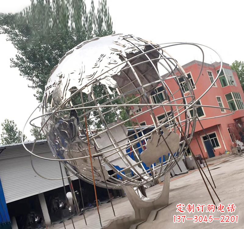 常州不锈钢艺术镂空地球仪雕塑