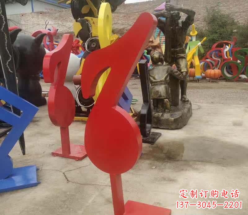 常州不锈钢音符雕塑悠扬的音乐美学