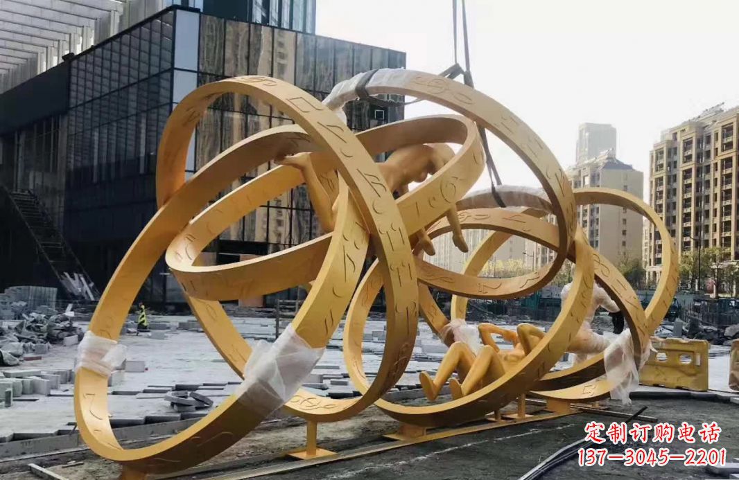 常州不锈钢音符运动人物雕塑艺术融合音乐
