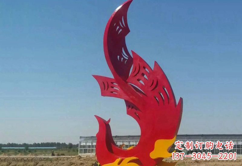 常州不锈钢园林抽象凤凰雕塑