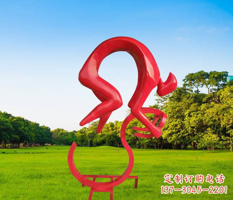 常州不锈钢园林抽象骑自行车雕塑