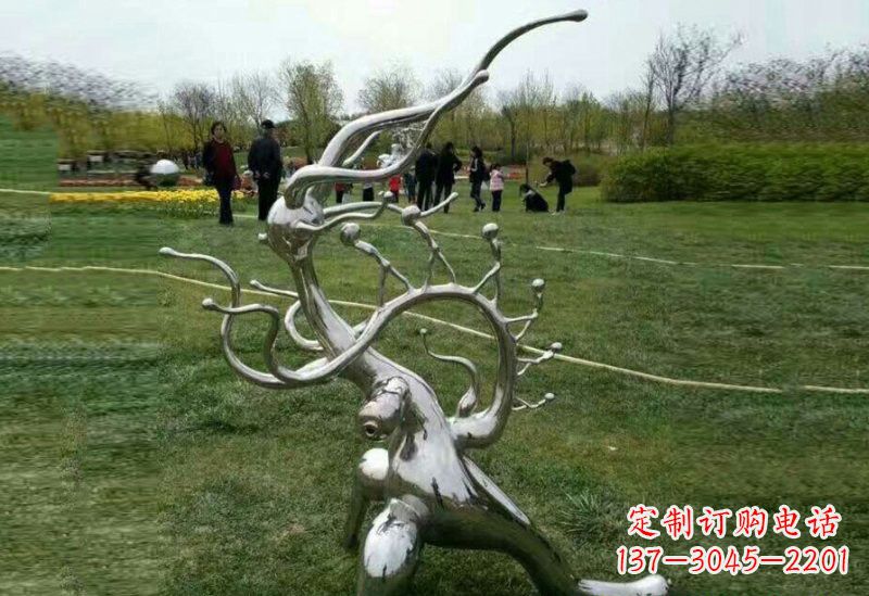 常州不锈钢树枝雕塑精美的艺术装饰