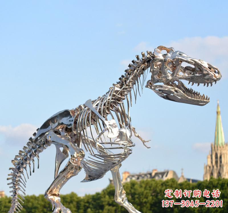 常州不锈钢园林机械恐龙雕塑