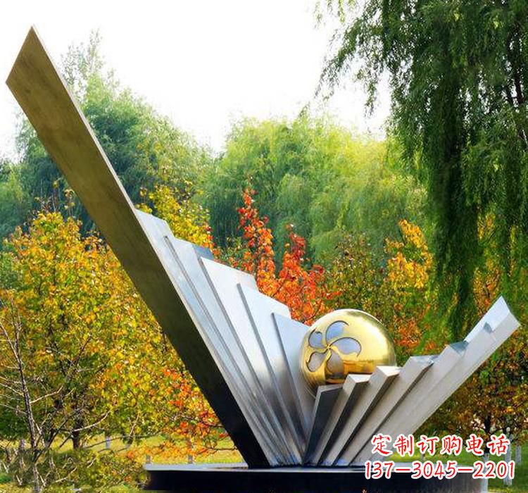 常州不锈钢扇贝雕塑美丽的自然景观