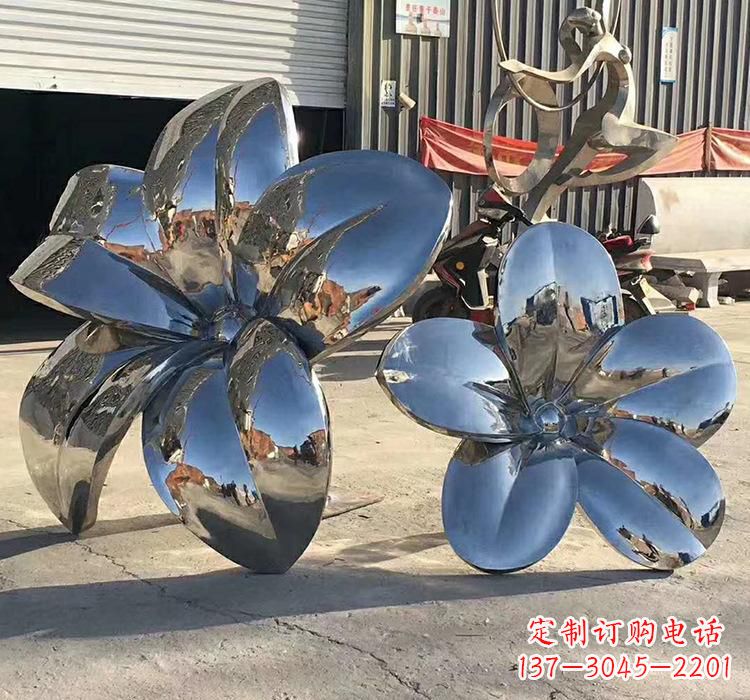 常州不锈钢园林艺术荷花雕塑