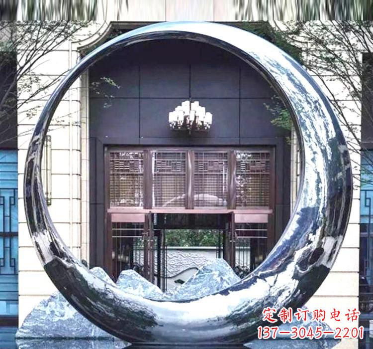 常州精美的不锈钢圆环雕塑