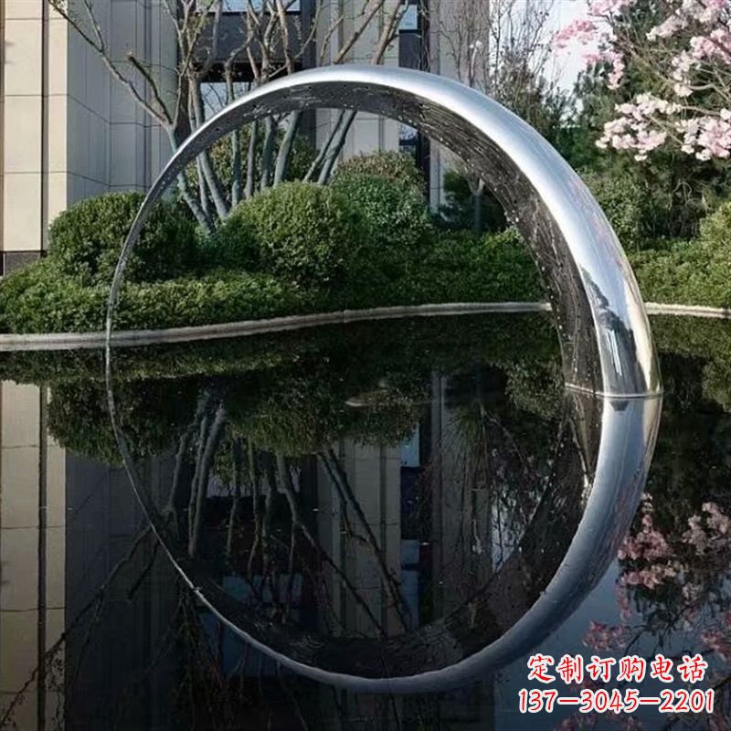 常州不锈钢月亮雕塑璀璨照亮夜空