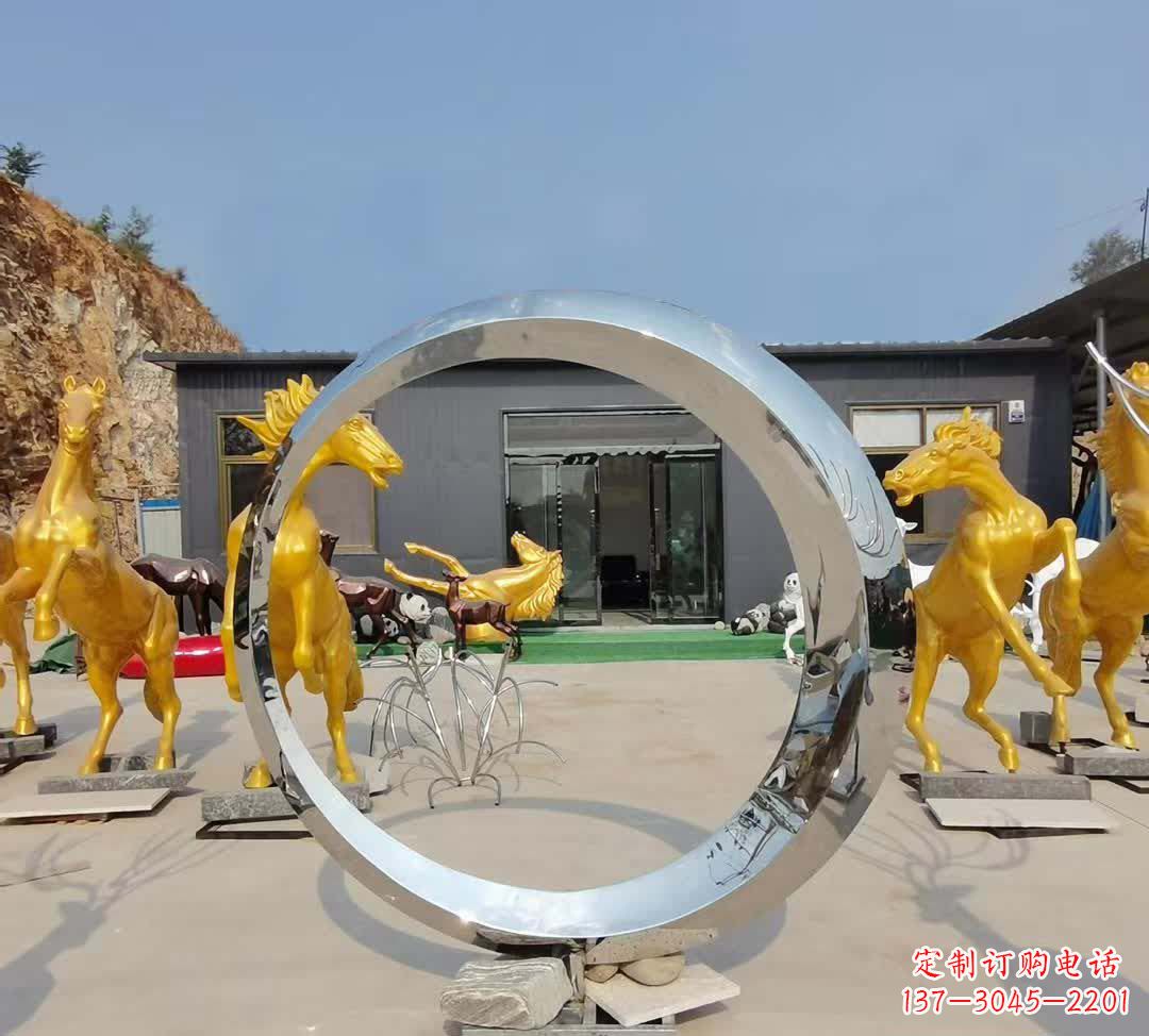 常州不锈钢圆环雕塑让景观更加精彩