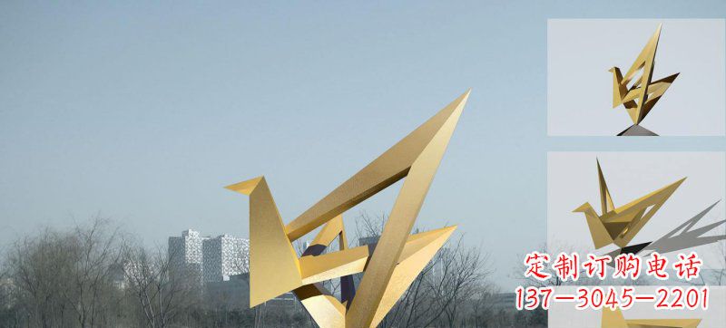常州不锈钢仙鹤雕塑灵动的艺术符号