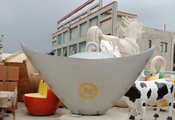 常州不锈钢元宝雕塑精美而珍贵