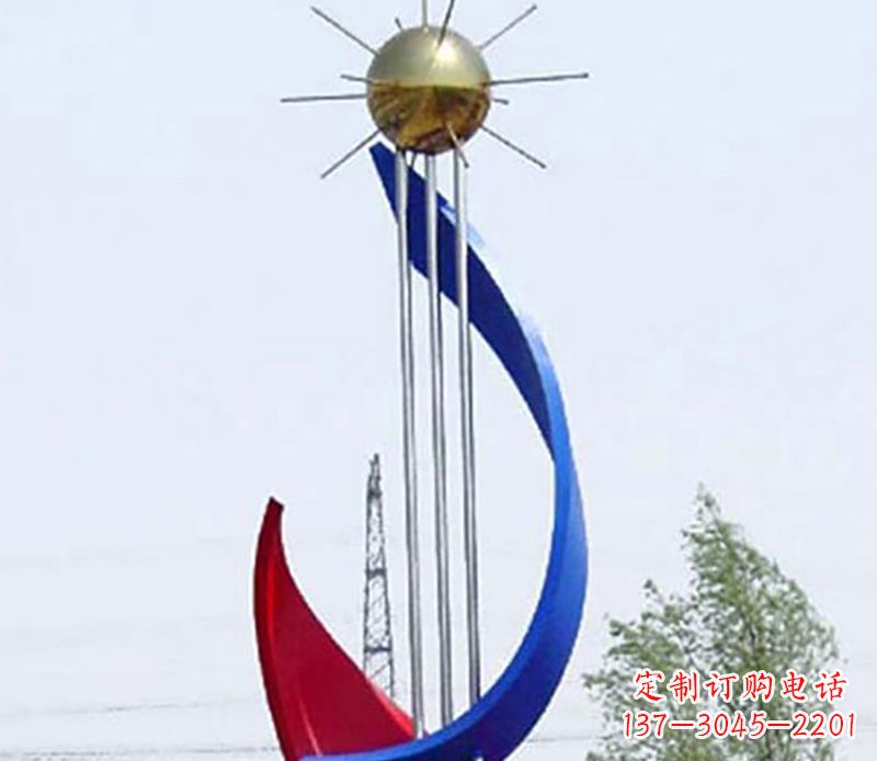 常州流动的美——不锈钢飘带雕塑