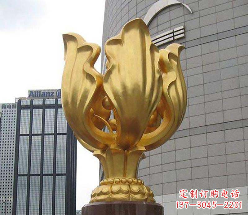常州不锈钢紫荆花雕塑