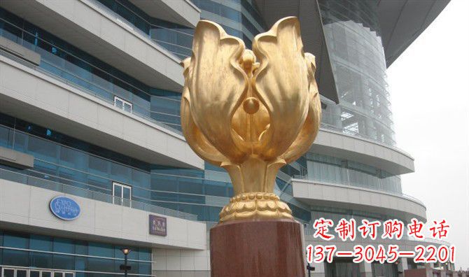 常州不锈钢紫荆花景观雕塑