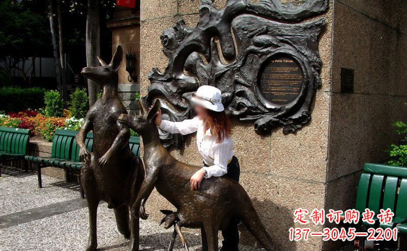 常州袋鼠雕塑——装点步行街的美丽风景
