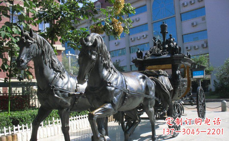 常州马车雕塑西方步行街的瑰宝