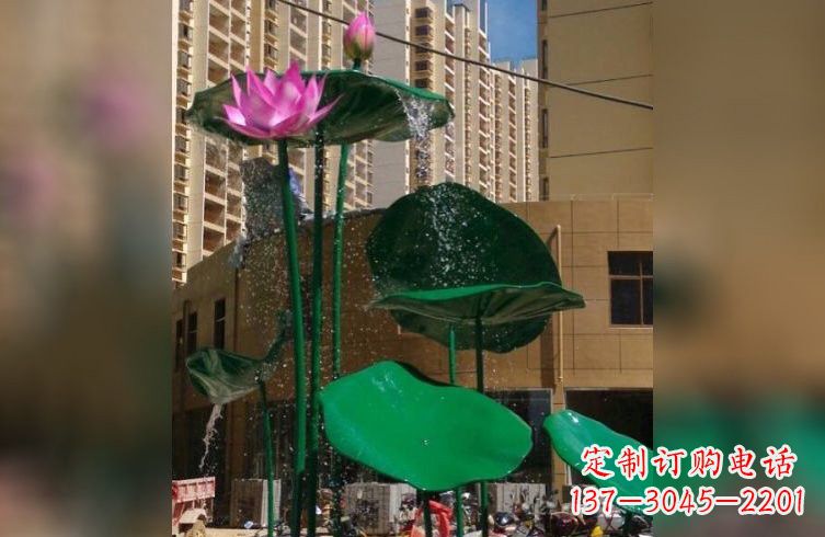 常州彩色不锈钢荷花雕塑美丽而富有寓意