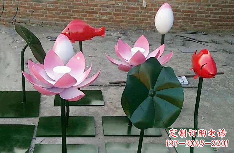 常州彩色不锈钢鲤鱼雕塑传承古典文化的艺术之作