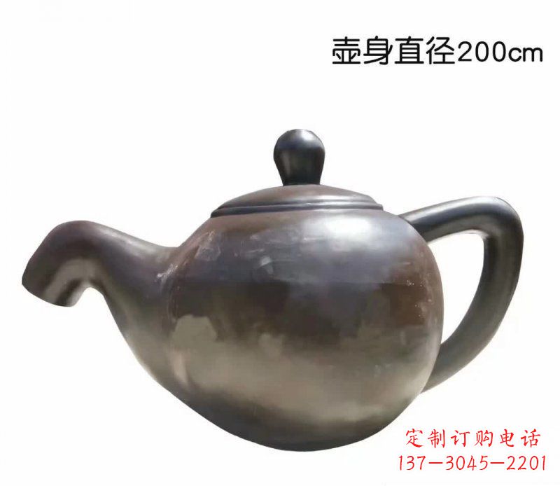 常州茶壶喷泉铜雕_2