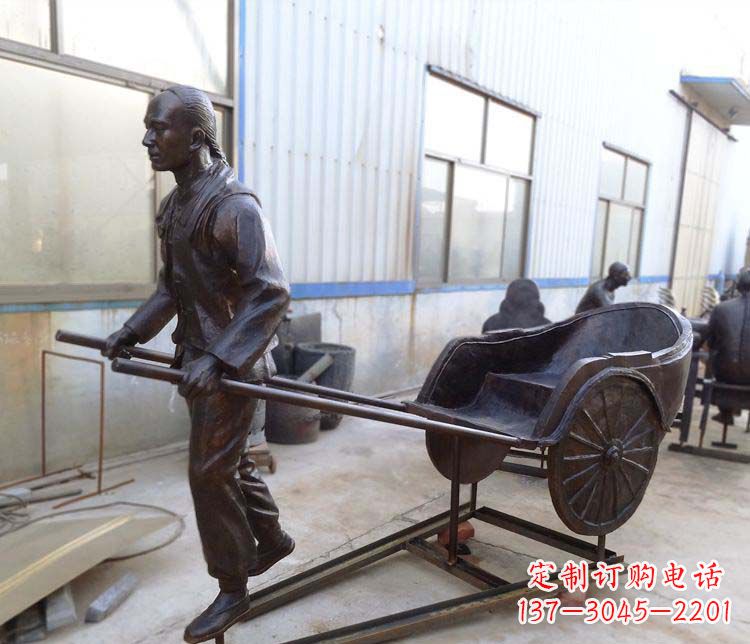 常州青铜车夫雕塑致敬车夫的贡献