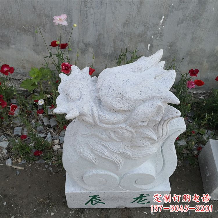 常州辰龙—汉白玉动物雕塑摆件
