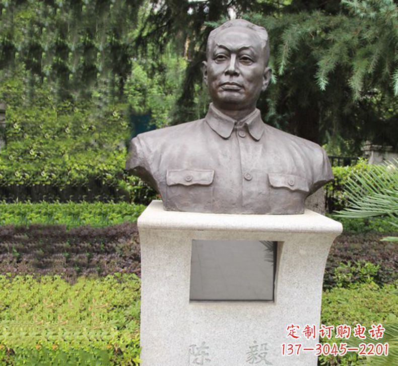 常州陈毅胸像铜雕1