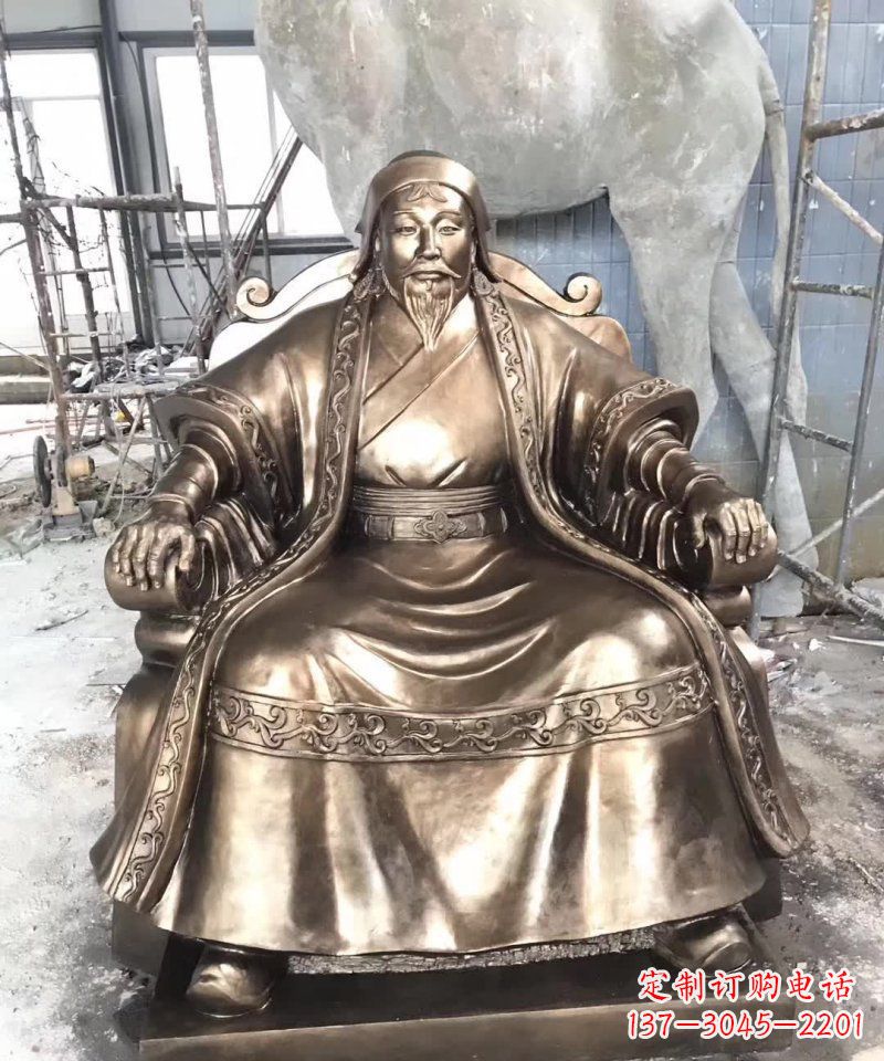 常州成吉思汗铜雕——象征着蒙古强大力量