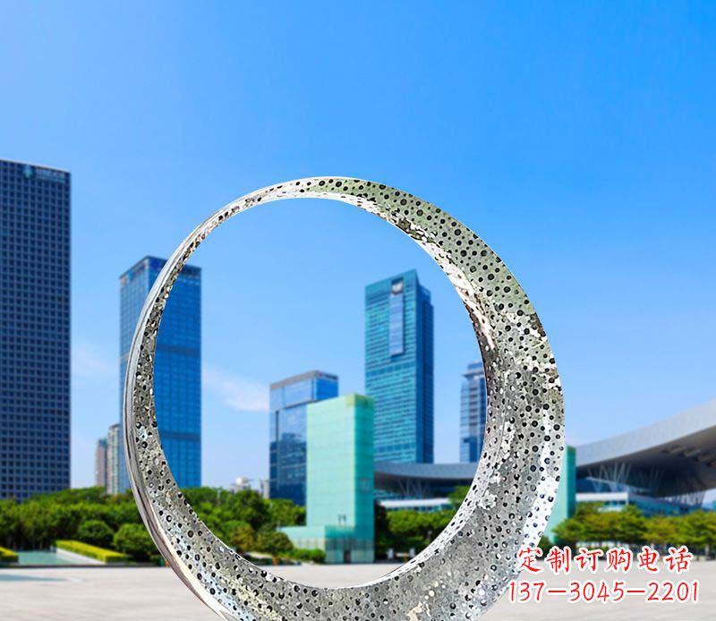 常州美丽圆环——不锈钢灯饰雕塑