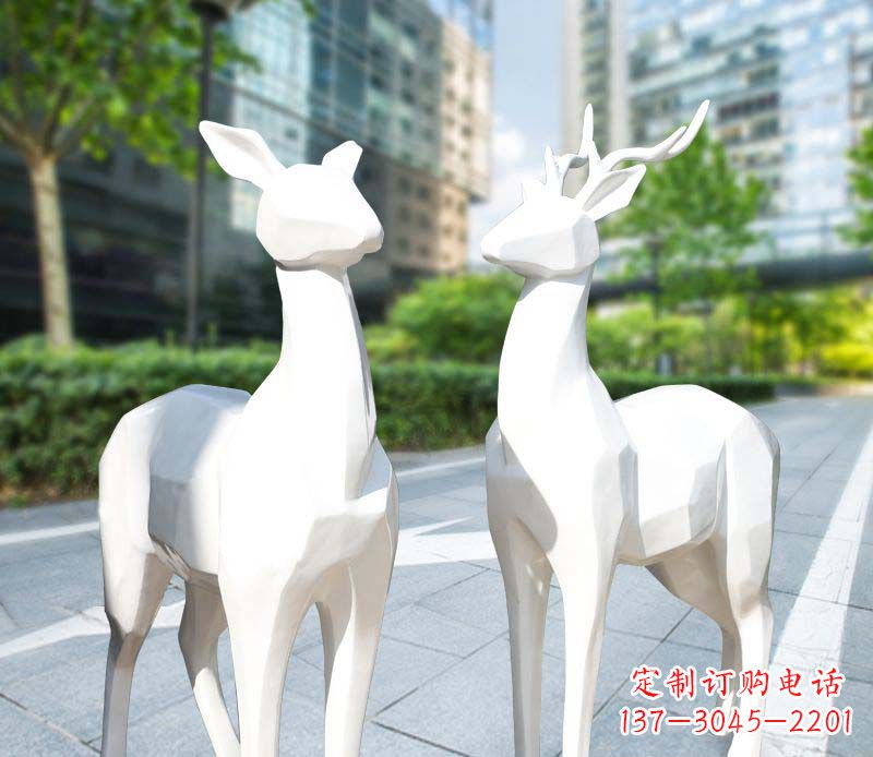 常州城市不锈钢块面动物鹿
