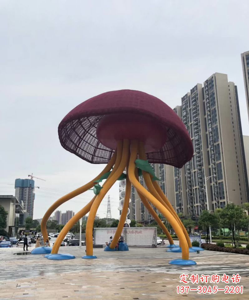 常州城市不锈钢蘑菇景观雕塑