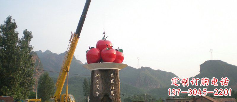 常州不锈钢苹果雕塑缔造城市风采